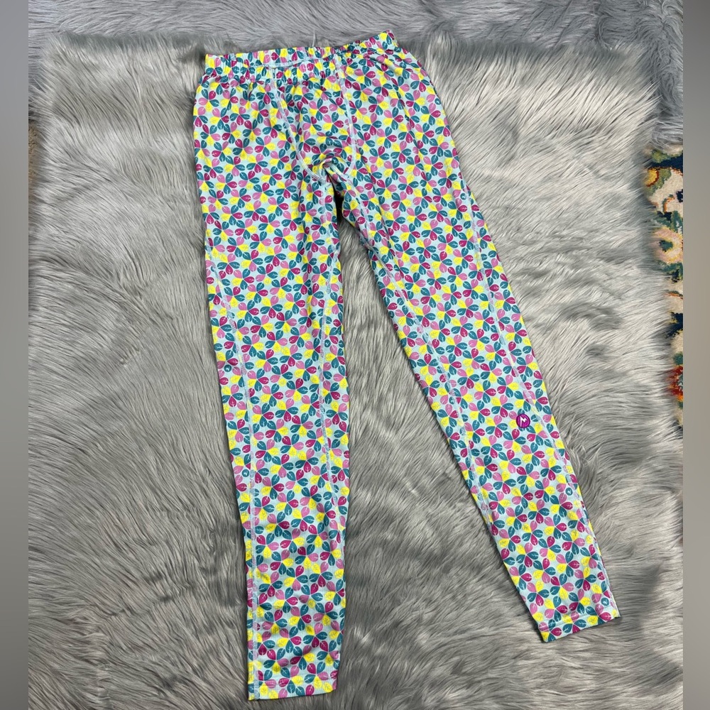 Marmot women’s leaf print cold weather leggings size 8